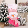Chaussette de Noël personnalisée rose