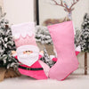 Chaussette de Noël personnalisée rose