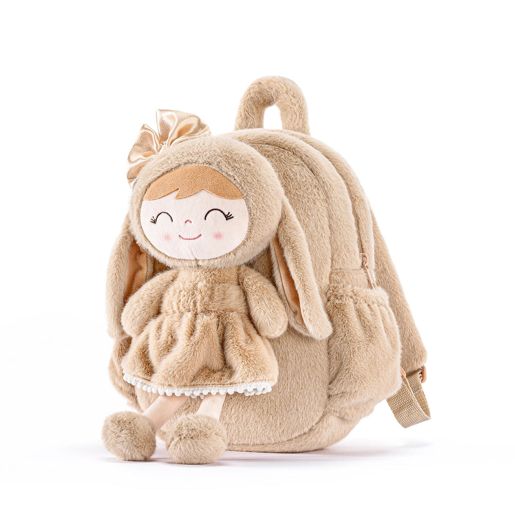 Personalized Bunny girl Beige backpack