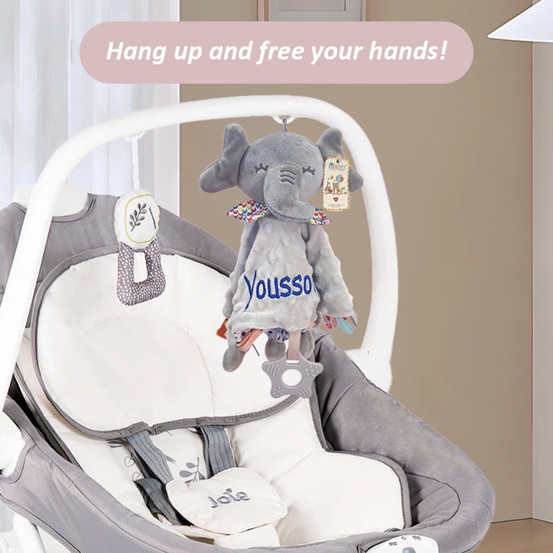 Doudou personnalisé Éléphant gris