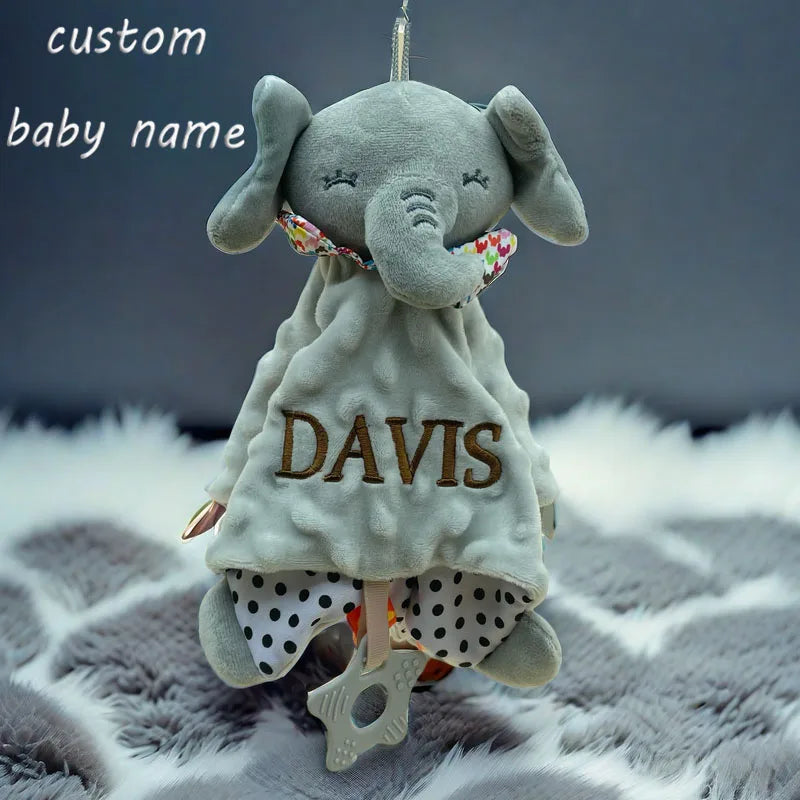 Doudou personnalisé Éléphant gris