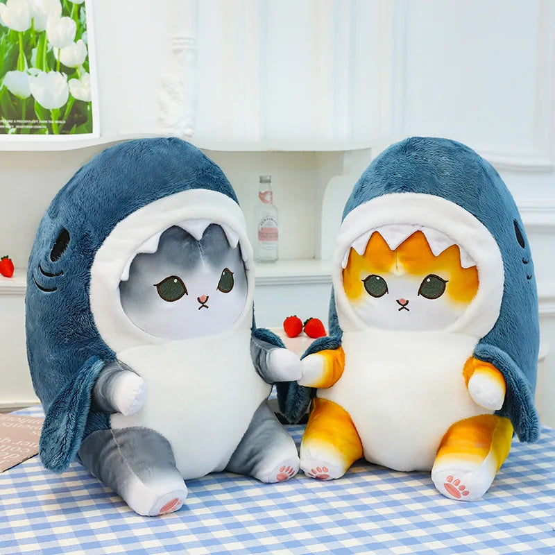 Peluche Mofusand Chat-requin gris