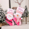 Chaussette de Noël personnalisée rose