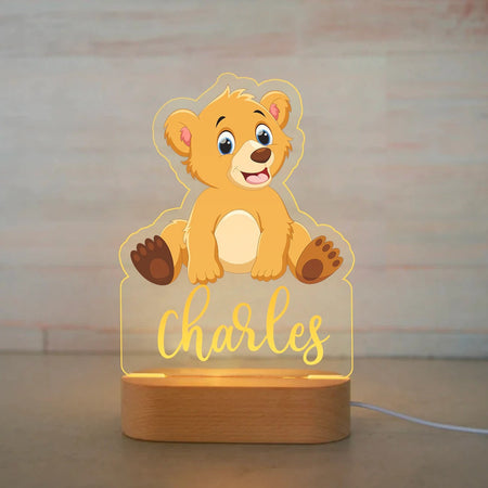 Personalized LED 3D lamp Ourson