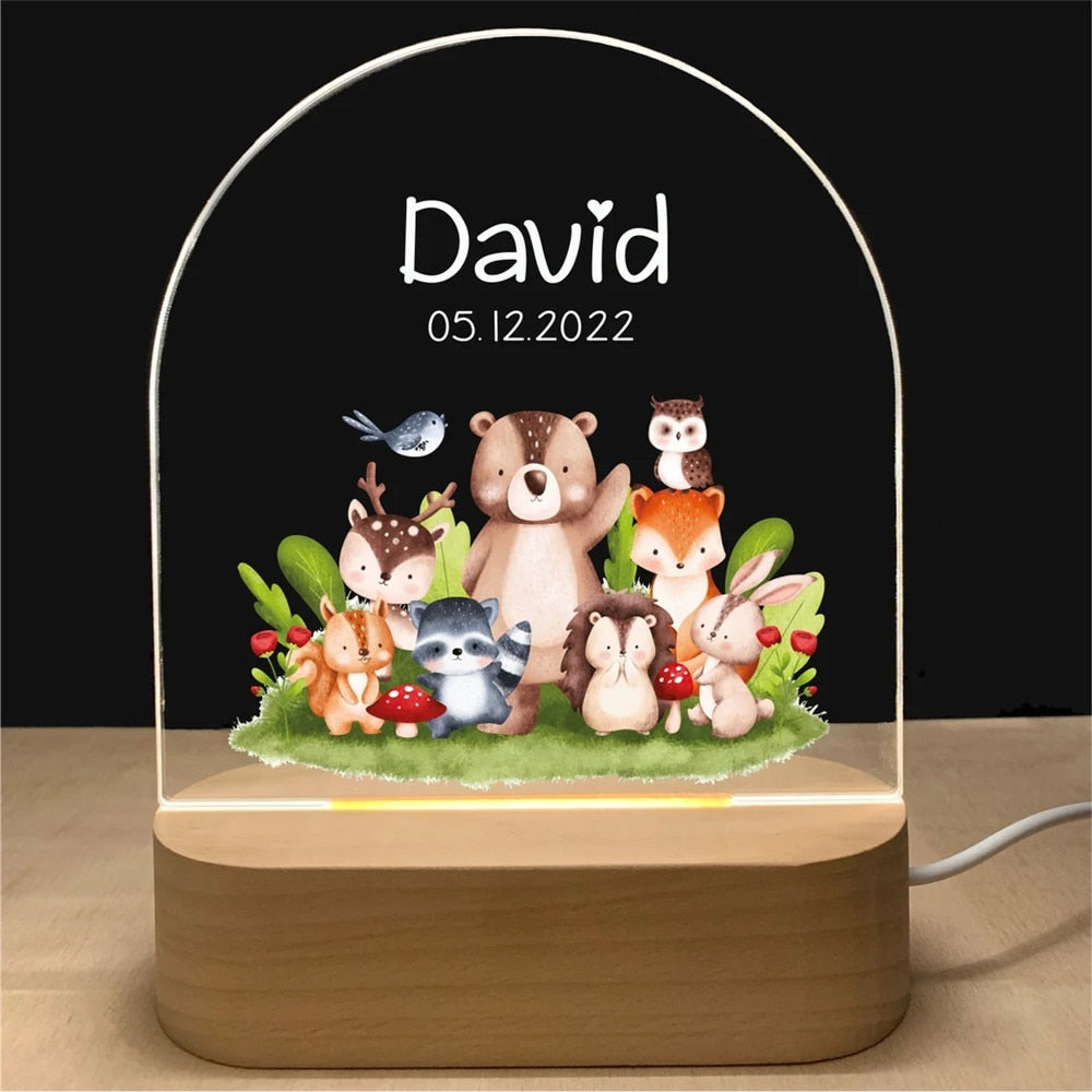 Lampe LED personnalisée la fête des animaux