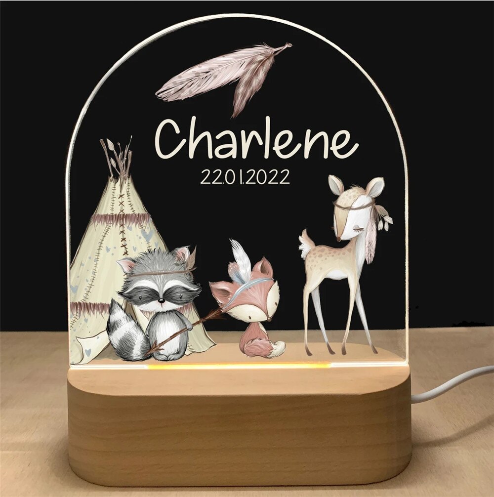 Lampe LED personnalisée la fête des animaux