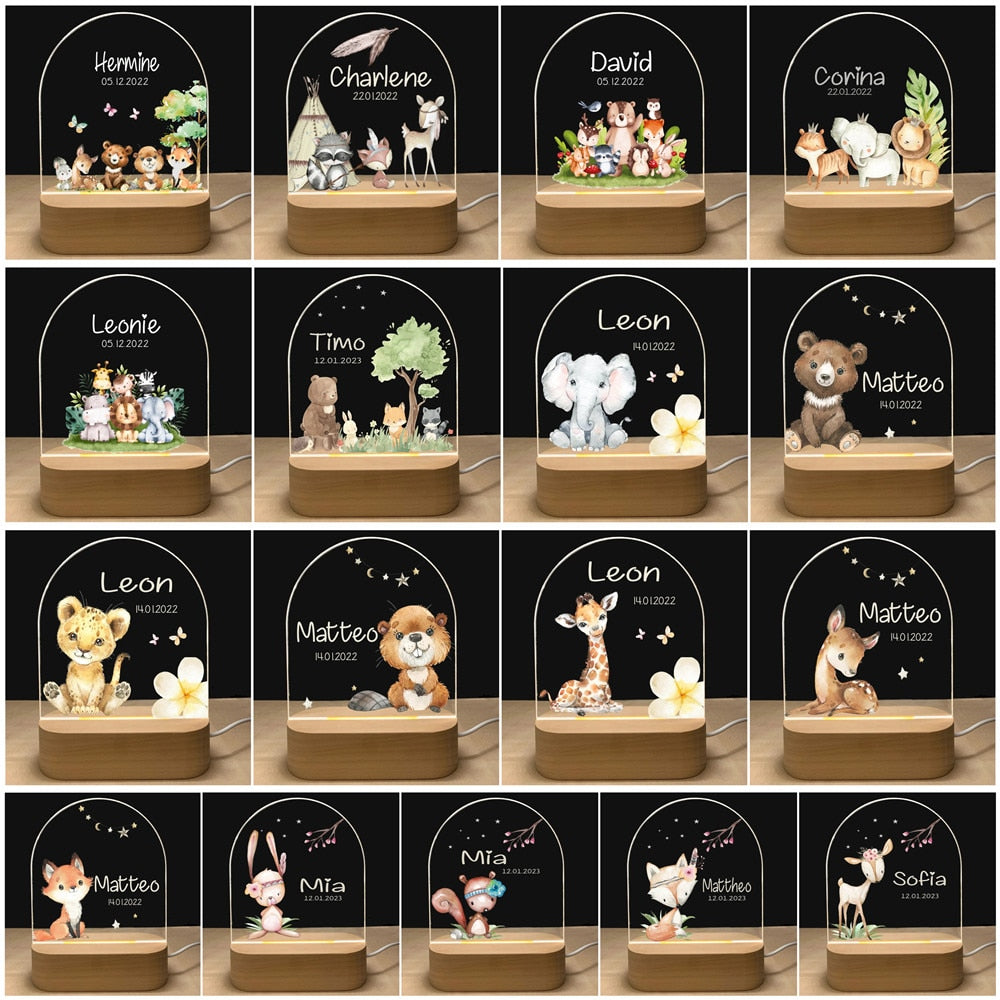 Personalized Animals LED Lamp