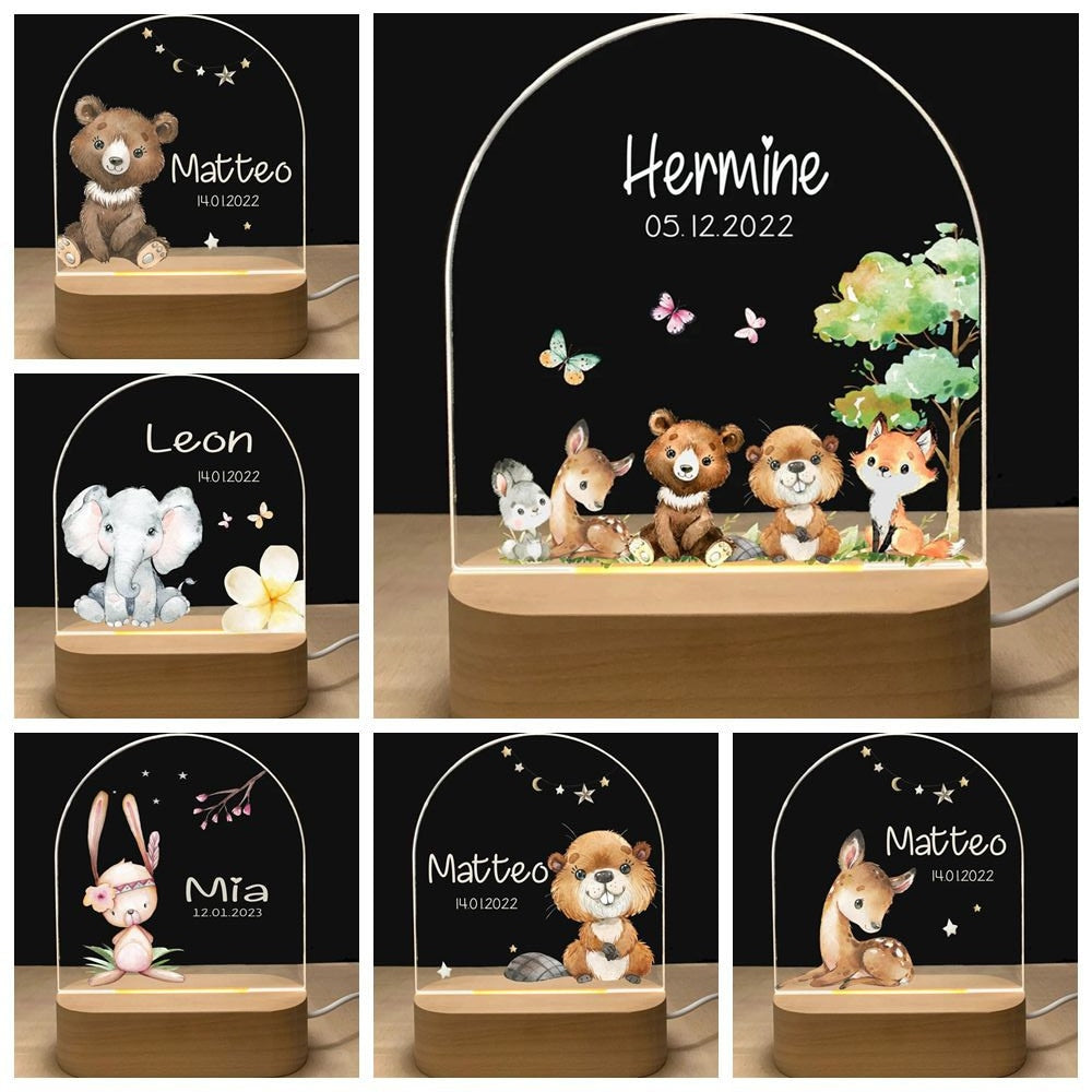 Lampe LED personnalisée la fête des animaux