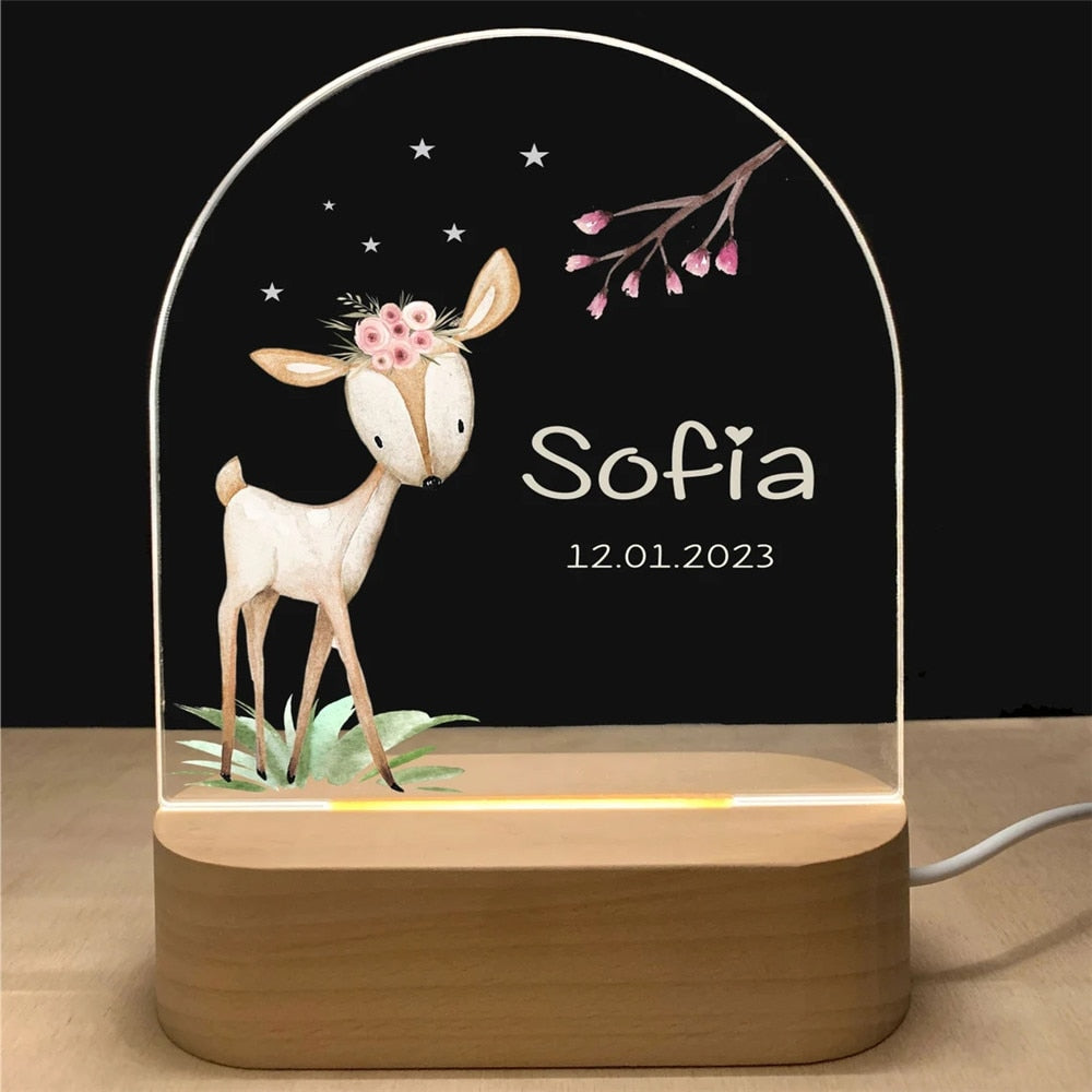 Lampe LED personnalisée Animaux