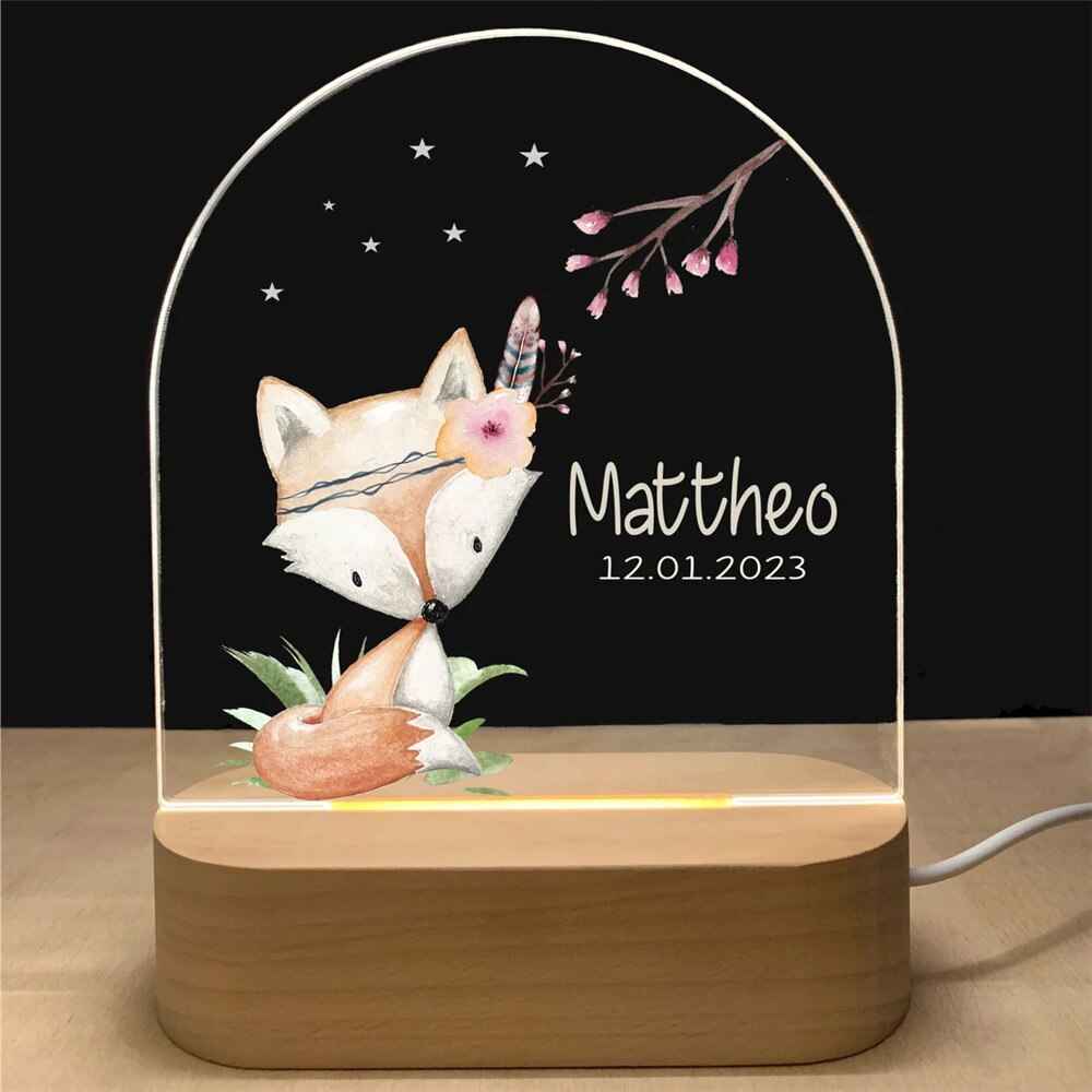 Lampe LED personnalisée Animaux