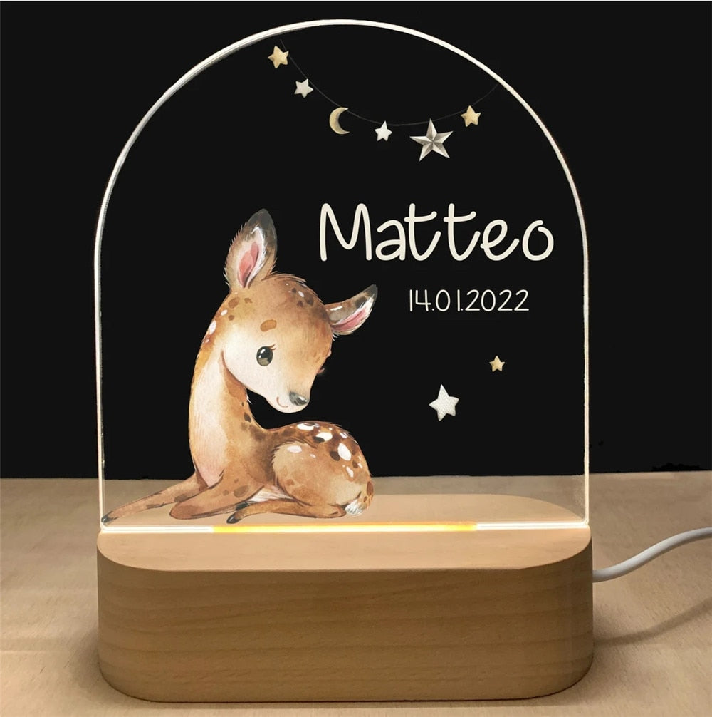 Lampe LED personnalisée Animaux