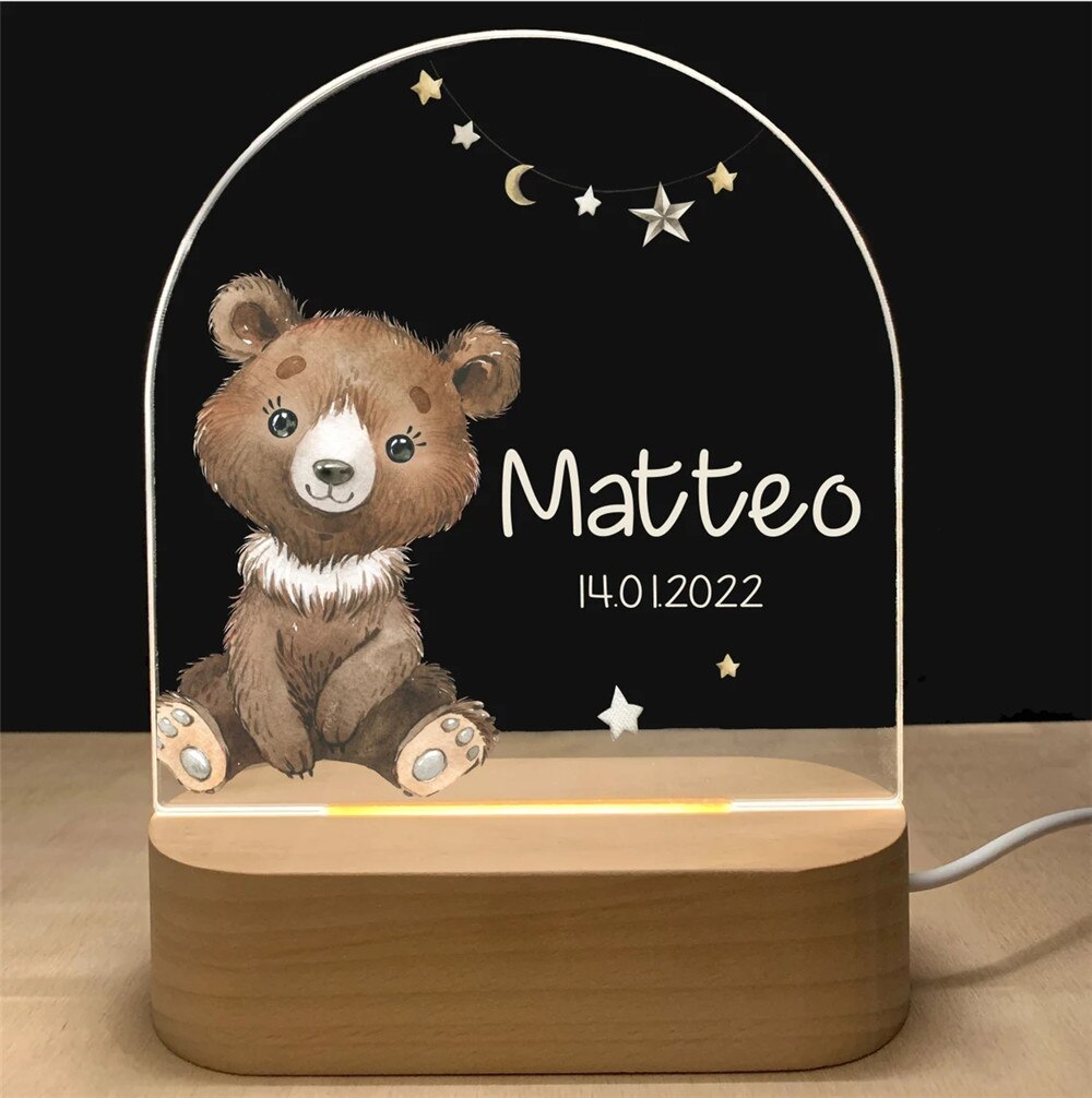 Lampe LED personnalisée Animaux