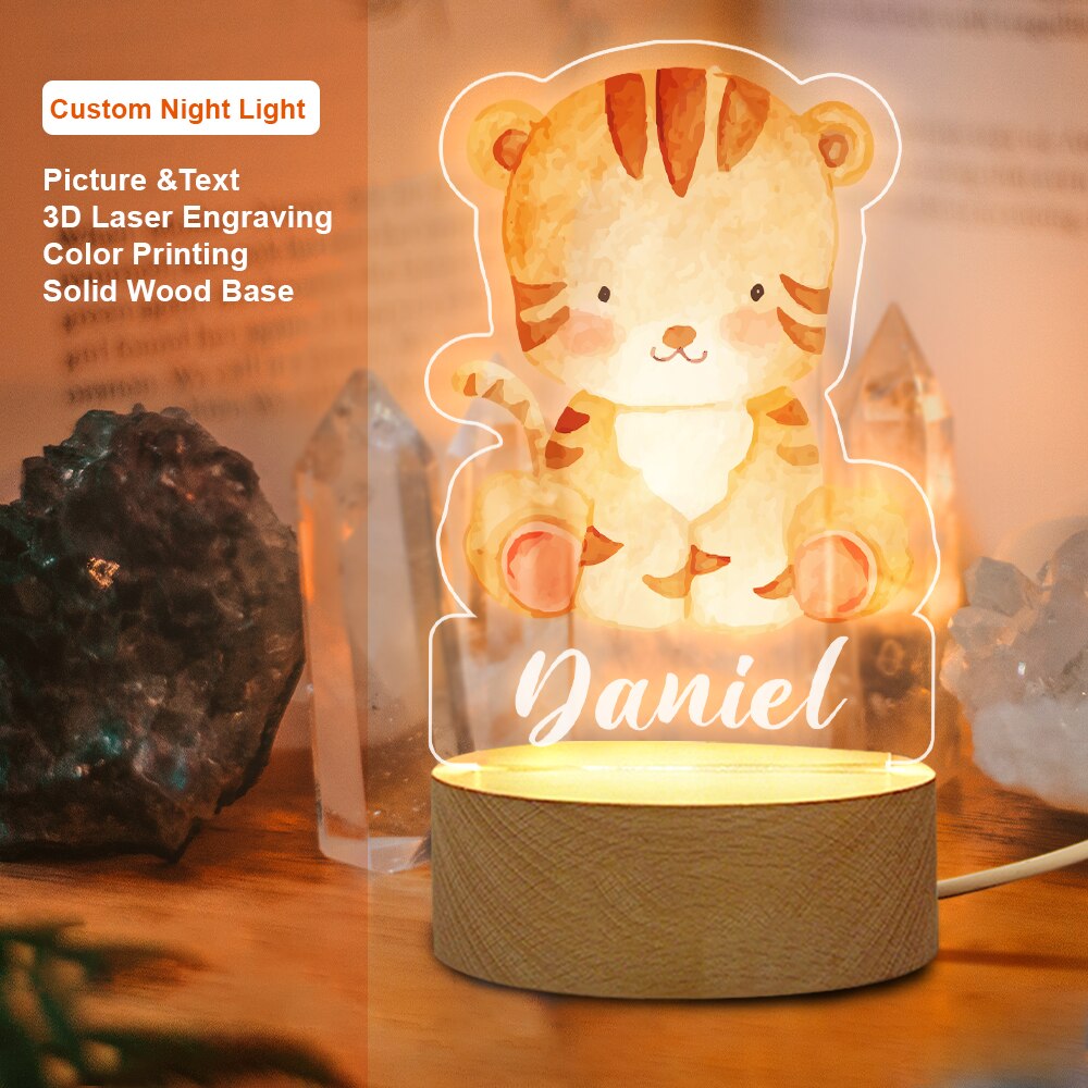 Lampe 3D personnalisée Animaux