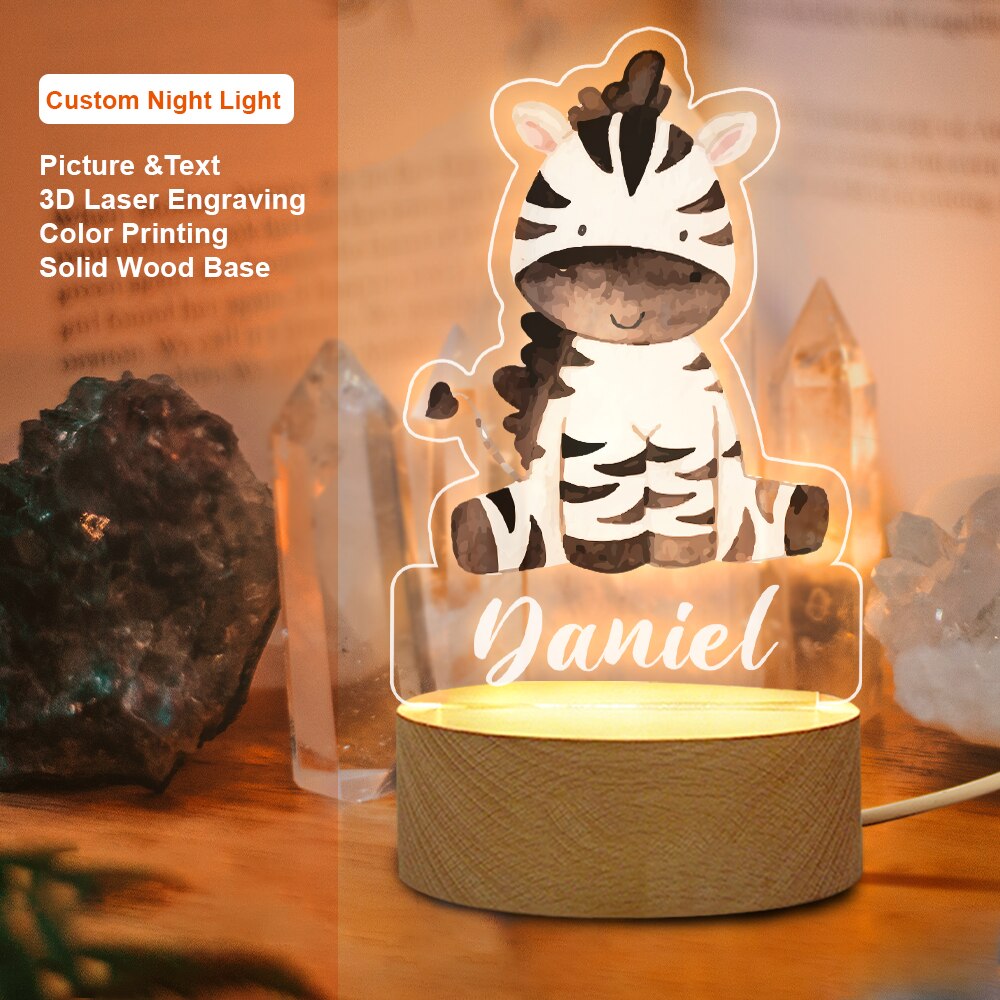 Lampe 3D personnalisée Animaux