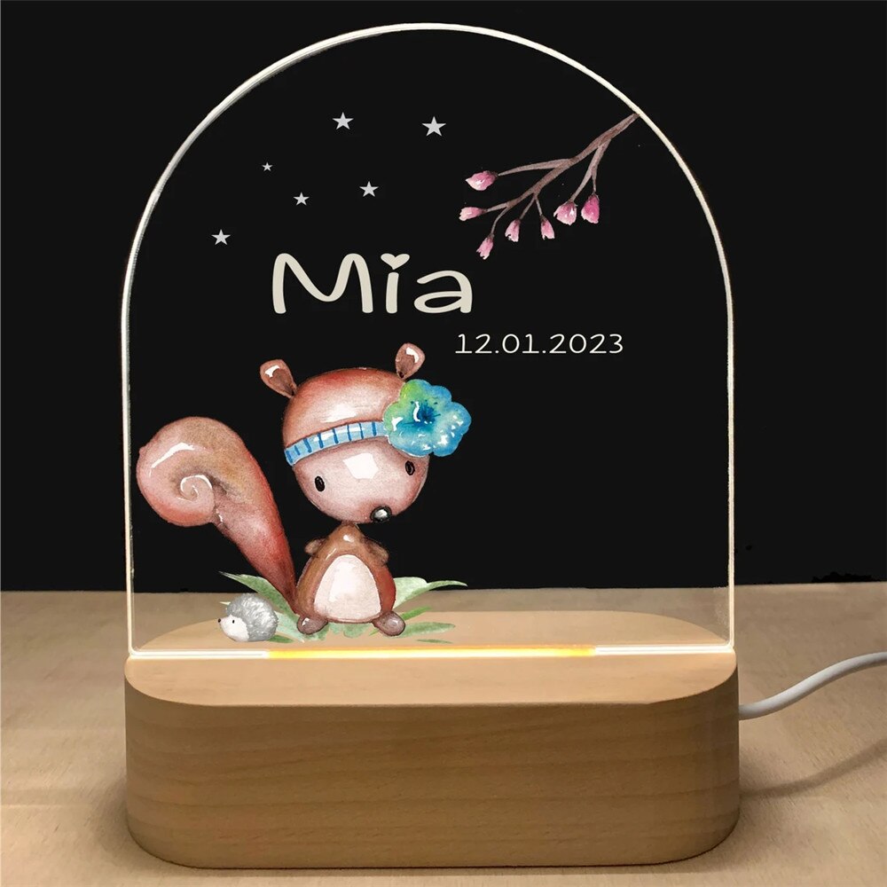 Lampe LED personnalisée Animaux
