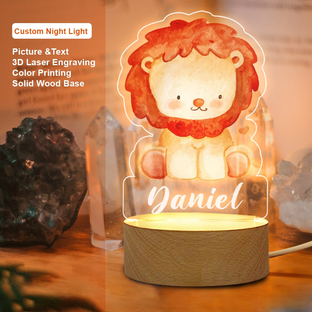 Lampe 3D personnalisée Animaux