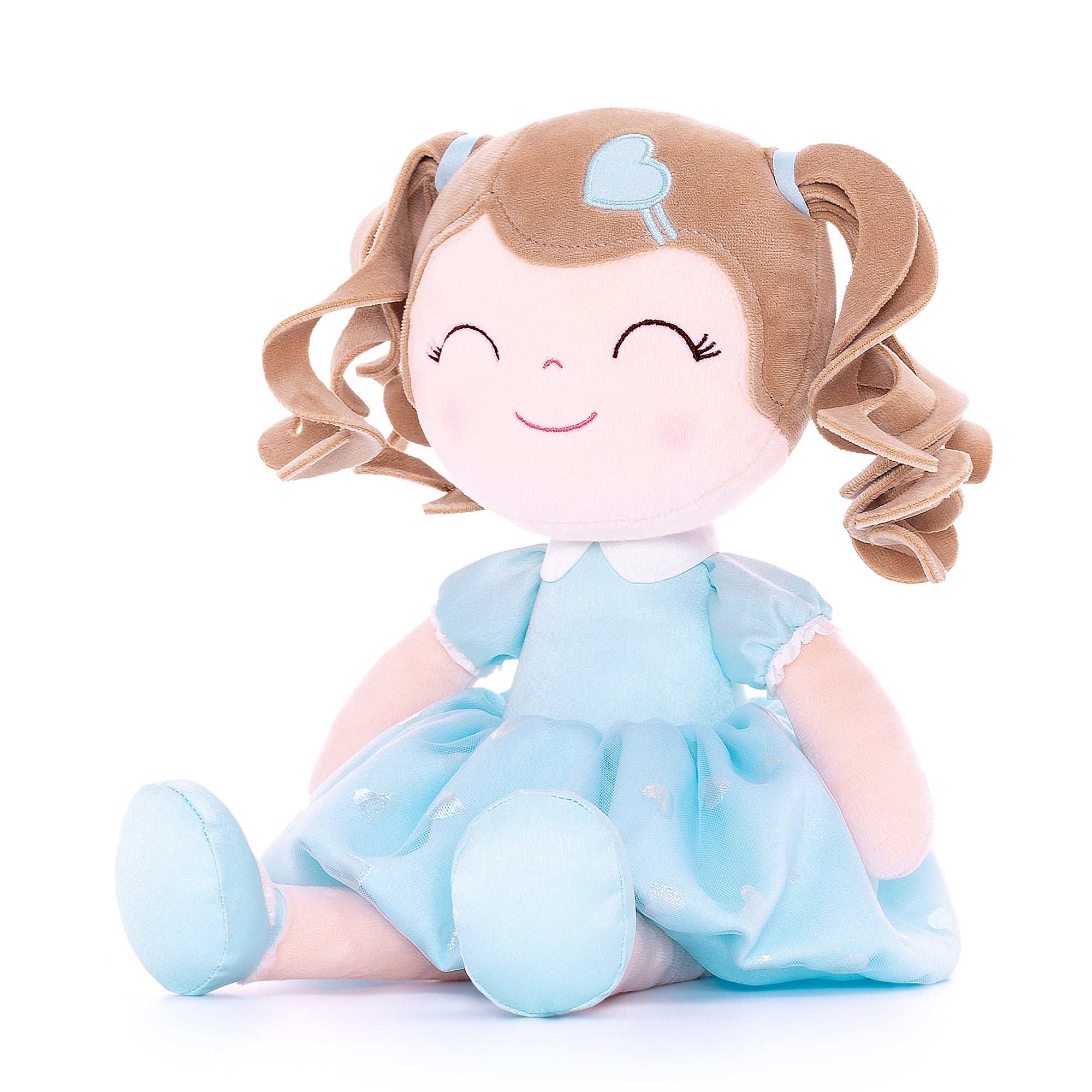 Poupée personnalisée Joli coeur bleue