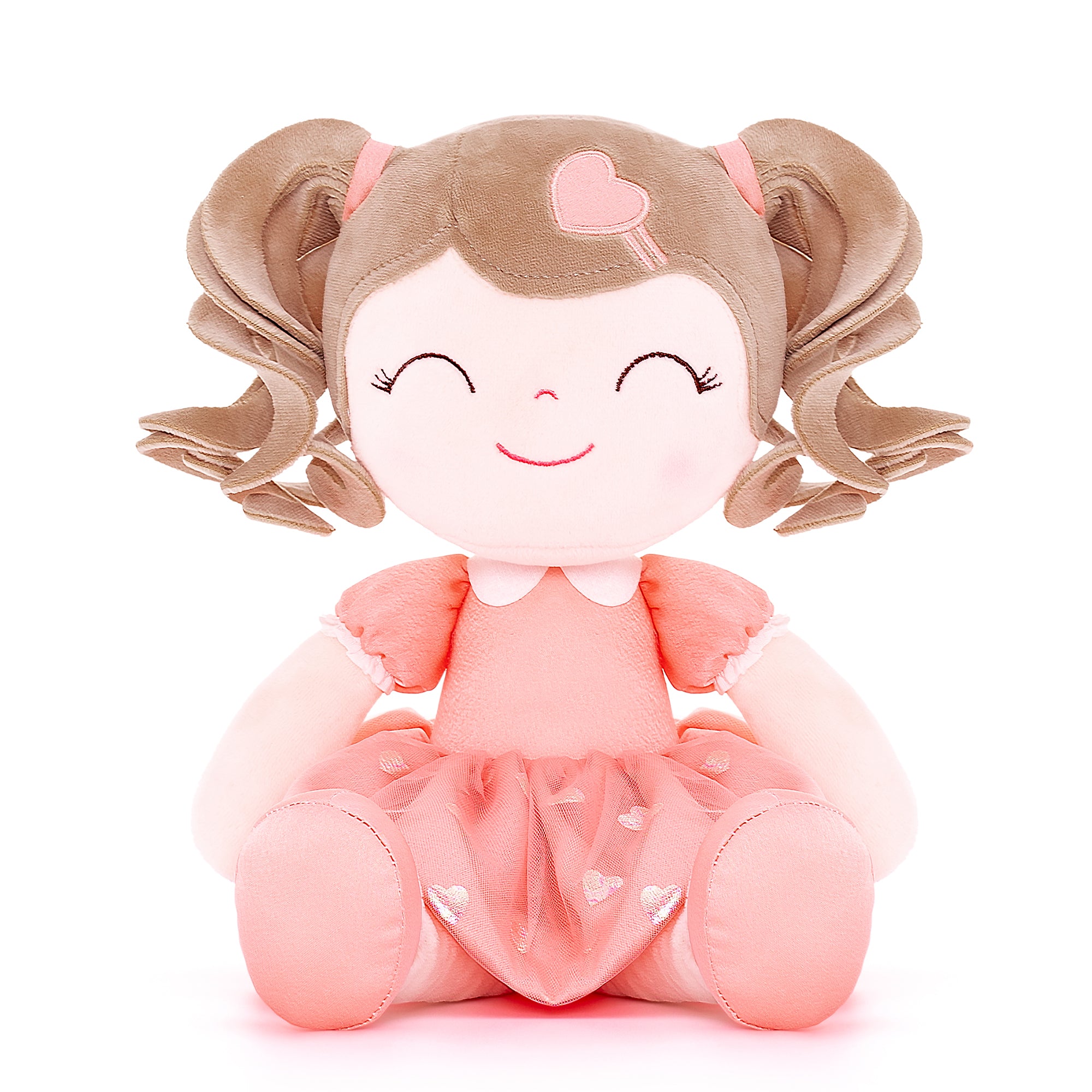 Poupée personnalisée Joli coeur corail
